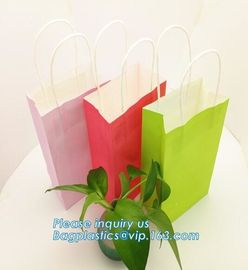 Luxury paper bags with handles Different Sizes,250gsm art paper shopping carrier bag custom printing with handle rope supplier
