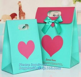 paper carrier bag,kraft paper bag,craft paper bag manufacturer,Printing Logo Paper Carrier Bag with Bowknot and Handle f supplier