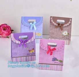 paper carrier bag,kraft paper bag,craft paper bag manufacturer,Printing Logo Paper Carrier Bag with Bowknot and Handle f supplier