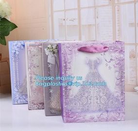 Wholesale Customized Personalized Logo Printed Gift Carrier White Paper Bags With Rope Handles, bagplastics, bagease pac supplier