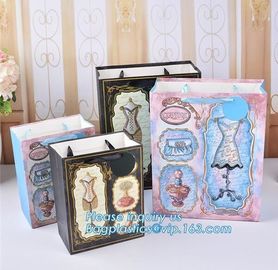 Wholesale Customized Personalized Logo Printed Gift Carrier White Paper Bags With Rope Handles, bagplastics, bagease pac supplier