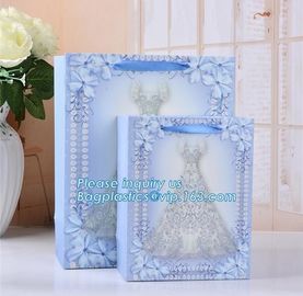 Wholesale Customized Personalized Logo Printed Gift Carrier White Paper Bags With Rope Handles, bagplastics, bagease pac supplier