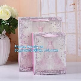 Wholesale Customized Personalized Logo Printed Gift Carrier White Paper Bags With Rope Handles, bagplastics, bagease pac supplier