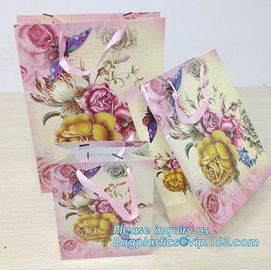 Waterproof Luxury Christmas Raw Materials Of Making Paper Carrier Gift Bag with Twisted Handle，Factory Promotional Small supplier