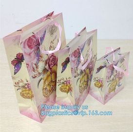 Waterproof Luxury Christmas Raw Materials Of Making Paper Carrier Gift Bag with Twisted Handle，Factory Promotional Small supplier