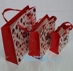 Waterproof Luxury Christmas Raw Materials Of Making Paper Carrier Gift Bag with Twisted Handle，Factory Promotional Small supplier