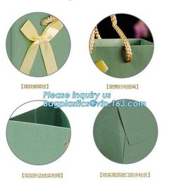 Waterproof Luxury Christmas Raw Materials Of Making Paper Carrier Gift Bag with Twisted Handle，Factory Promotional Small supplier