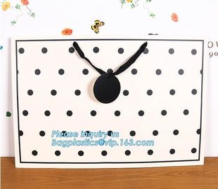 luxury black and white stripe jewellery pouch paper bags,Paper bag with your own logo,foil stamping embossed heart kraft supplier