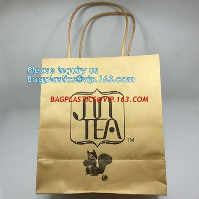 Custom Luxury ribbon satin finish paper carrier bags with rope handles and ribbon bow fastener,Brand Lager Paper Carrier supplier