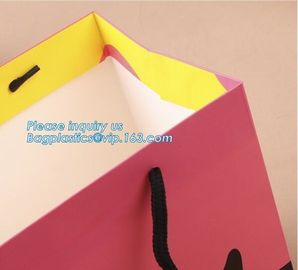 Luxury Paper Gift Carrier Shopping Bag Party Bag with Handles,printed paper carrier bag for apparel shopping bag, bageas supplier