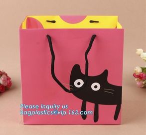Luxury Paper Gift Carrier Shopping Bag Party Bag with Handles,printed paper carrier bag for apparel shopping bag, bageas supplier