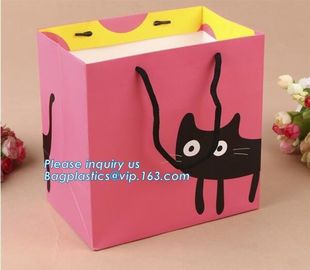 Luxury Paper Gift Carrier Shopping Bag Party Bag with Handles,printed paper carrier bag for apparel shopping bag, bageas supplier