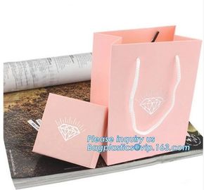 Luxury Rope Handle Laminated Paper Carrier Bags,brand Luxury laminated manila carrier paper hand bag, bagplastics, bagea supplier