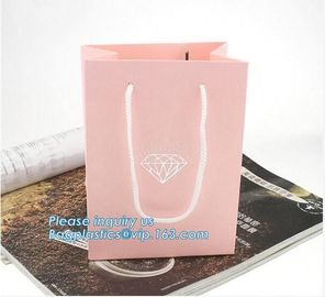 Luxury Rope Handle Laminated Paper Carrier Bags,brand Luxury laminated manila carrier paper hand bag, bagplastics, bagea supplier