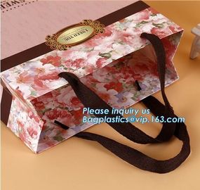 Manufacturer hot sale cheap custom paper bag luxury kraft paper bag,pure color special paper flower bag with ribbons han supplier