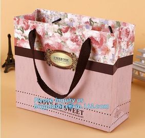 Manufacturer hot sale cheap custom paper bag luxury kraft paper bag,pure color special paper flower bag with ribbons han supplier