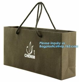 China Wholesale Custom Logo kraft paper bag, White Kraft Paper Shopping Bag, Luxury Printed Packaging Paper Gift Bag supplier