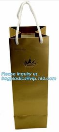 Handle Metal Snap Button Shopping Elegant Carrier Paper Bag,Paper reusable ecofriendly customizable promotional luxury b supplier