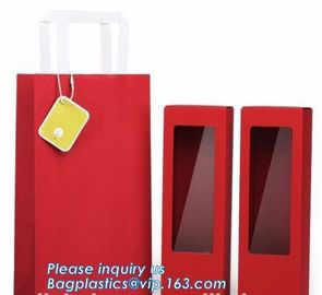 luxury wine carrier bag,paper bag for wine,paper wine bag,Free Design!! Free Sample!!! flower carrier bag cheap brown pa supplier