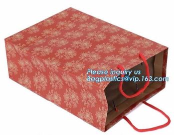 Cheap Luxury Shopping Carrier Thick Blue Kraft Paper Gift Bags With Rope Handles,carrier paper bags for perfume packing supplier