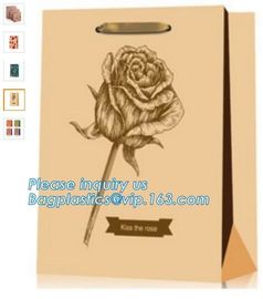 Hot sale brown kraft paper bag cheap price,Lowest Price Custom Shape Luxury Gold Foil Logo Design Paper Bag With Round B supplier