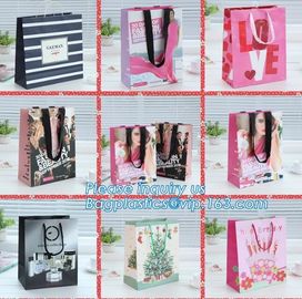 luxury paper pink printing shopping paper bags with rope handle,MATT PAPER BAGS FOR GIFTS BOUTIQUE CLOTHING OUTLETS BLAC supplier