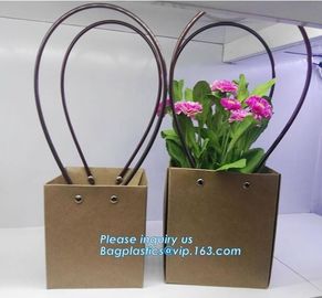 Cardboard flower packing boxes flower paper carrier bags flower packaging,book bag custom canvas shopping bag eco friend supplier