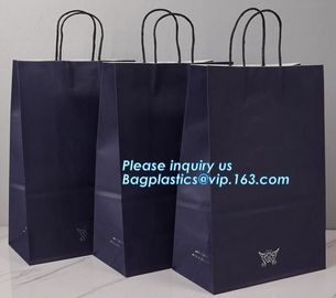 Custom coloured square bottom paper carrier bag with rope handle,China printing factory plastic shipping mailing bag pac supplier