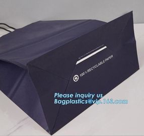 Custom coloured square bottom paper carrier bag with rope handle,China printing factory plastic shipping mailing bag pac supplier