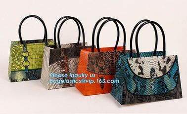 Wholesale Custom Logo Printed Glossy Art Paper Wine Bottle Bag, Folding Wine Carrier Bags,Top Sale Custom paper carry ba supplier