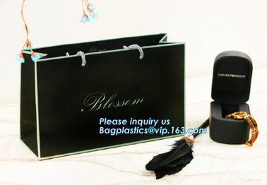 Grey Luxury ribbon satin finish ribbon paper carrier bags with rope handles and ribbon bow fastener, bagplastics, bageas supplier