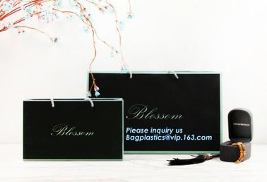 Grey Luxury ribbon satin finish ribbon paper carrier bags with rope handles and ribbon bow fastener, bagplastics, bageas supplier