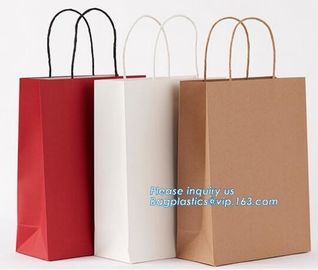 Wholesale custom logo luxury white gold printing coated paper shopping bag for gift,Gloss laminated portrait-shape stron supplier