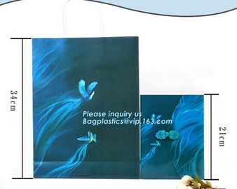 Gloss laminated portrait-shape strongly made reinforced top gloss white carrier bags in luxury finished, bagease package supplier