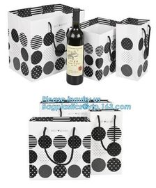 Gloss laminated portrait-shape strongly made reinforced top gloss white carrier bags in luxury finished, bagease package supplier