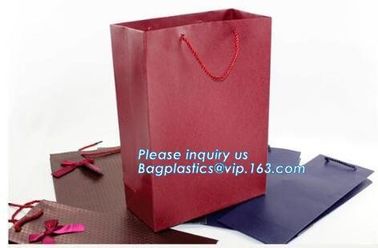 China manufacturer matt lamination christmas gift paper bag with cotton handle,New Design White Handmade Paper Bag pack supplier