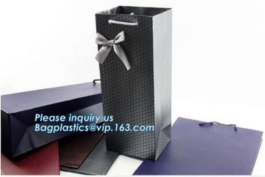 China manufacturer matt lamination christmas gift paper bag with cotton handle,New Design White Handmade Paper Bag pack supplier