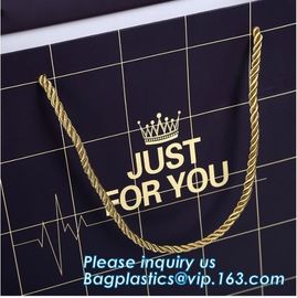 Luxury Black Card UV Hot Stamping Customized Logo Paper Carrier Bags Underware Jewelry Clothing, bagplastics, bagease supplier