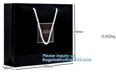 elegant appearance christmas printed paper packaging bag with logo,craft candle luxury jewellery shopping white jewelry supplier