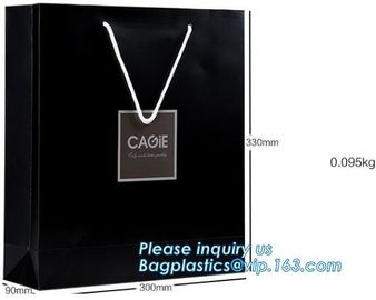elegant appearance christmas printed paper packaging bag with logo,craft candle luxury jewellery shopping white jewelry supplier