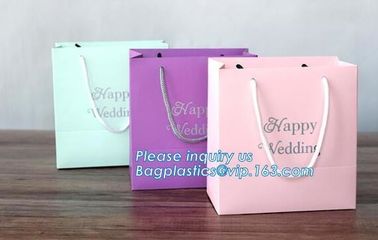 Fashion Luxury Custom Logo Printed handmade paper bags with PP rope,New Design White Handmade Paper Bag bagease, package supplier