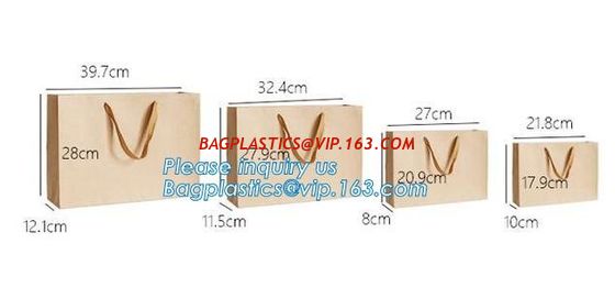 Custom printed white kraft paper shopping gift bag with handle paper carrier bag,jewelry paper bag/fashion luxury gift p supplier