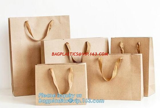 Custom printed white kraft paper shopping gift bag with handle paper carrier bag,jewelry paper bag/fashion luxury gift p supplier