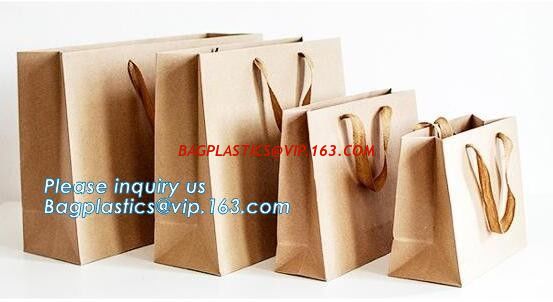 Custom printed white kraft paper shopping gift bag with handle paper carrier bag,jewelry paper bag/fashion luxury gift p supplier