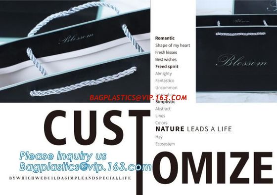 luxury elegent chocolate paper packaging bags,handle white color printed paper packaging bag with logo bagease package supplier