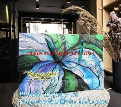 carrier bag packaging custom logo printed brand retail paper bag,Waterproof Kraft Paper Folding Basket Gift Box Plantpot supplier