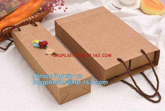 Luxury Customized Gold embossed Logo full color Print made by 250gsm C1S Art Gift Shopping Paper Bag With Ribbon Bow Han supplier
