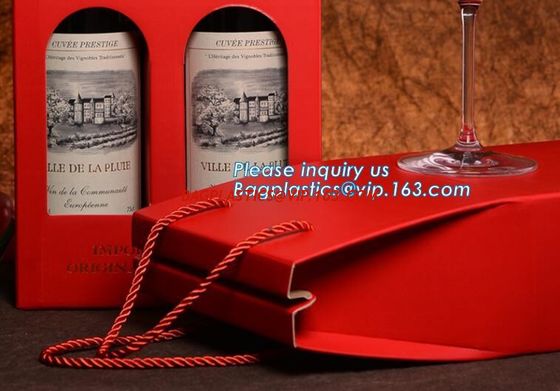 Eco-friendly cmyk gold color custom printing paper wine gift bag,promotional Paper Wine Bag/Gift Wine Bag for Wine custo supplier