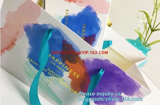 OEM logo printed paper good quality flower carrier bag,Custom logo printed paper carrier flower packaging bag bagease pa supplier