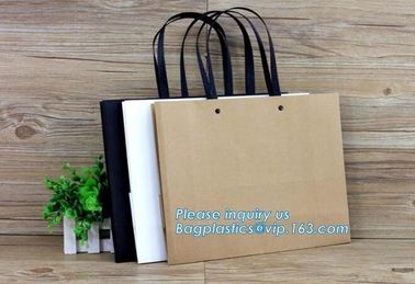 Matt Laminated Customized Luxury Retail Shopping Packaging hotstamping Logo Gold foil Paper Bags with Ribbon Bow bagease supplier